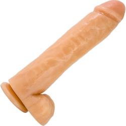 Blush Hung Rider Hammer Dong With Suction Cup 11.5 Inch Natural