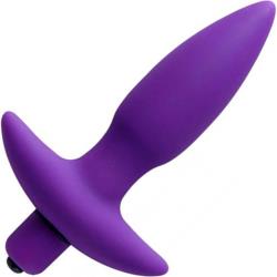 Vogue Aria Vibrating Silicone Anal Plug, 5 Inch, Purple