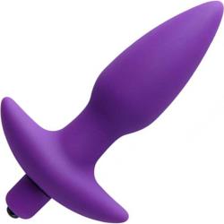 Vogue Aria Vibrating Silicone Anal Plug, 5.75 Inch, Purple