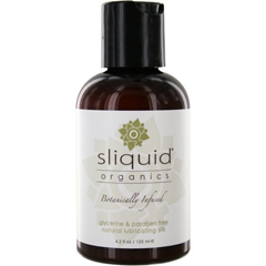 Sliquid Organics Silk Hybrid Water and Silicone Based Lubricant, 4.2 fl.oz (125 mL)