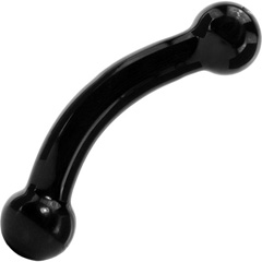 glas Double Bull Dual Ended Glass Dildo, 5.25 Inch, Black