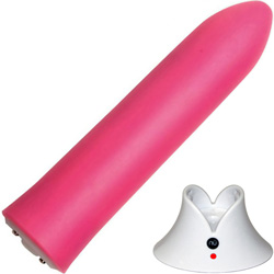 nu Sensuelle Point 20 Function Rechargeable Bullet Vibrator, 3.5 Inch, Pink