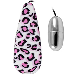 Primal Instinct Bullet Vibrator, Pink Leopard