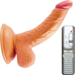 RealSkin All American Mini Whoppers Curved Vibrating Dong, 5 Inch, Flesh