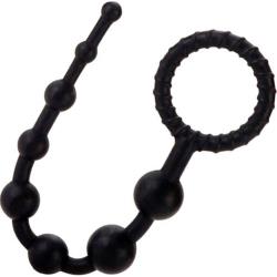 CalExotics Booty Call X10 Silicone Anal Beads, 10 Inch, Black