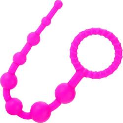 CalExotics Booty Call X10 Silicone Anal Beads, 10 Inch, Pink