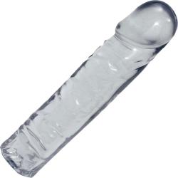 Doc Johnson Crystal Jellies Classic Dong, 8 Inch, Clear
