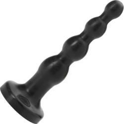 Tantus Ripple Silicone Butt Plug, 6.85 Inch, Black