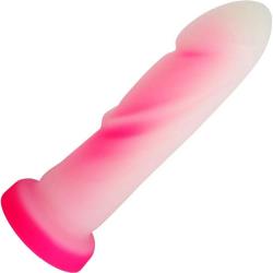 Tantus Cush 02 Dual Density Silicone Dildo, 7.25 Inch, Candy Pink