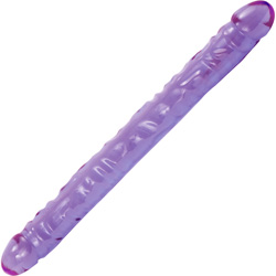 Crystal Jellies Double Dong, 18 Inch, Purple