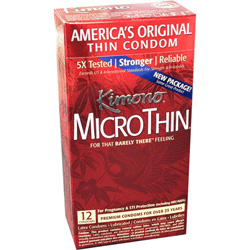 Kimono MicroThin Lubricated Latex Condoms 12 Pack
