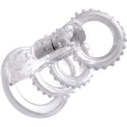 Fantasy X-tensions Vibrating Cock Cage, 3 Inch, Clear