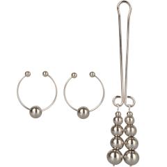 Intimate Play Nipple and Clitoral Non-Piercing Body Jewelry, Silver