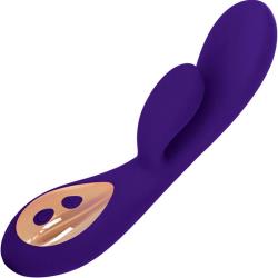 CalExotics Entice Charlize Rechargeable Silicone Vibrator, 7.5 Inch, Purple