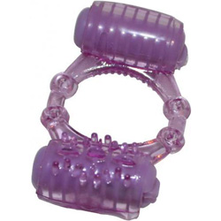 Double Dinger Dual Vibrating Ring, Purple