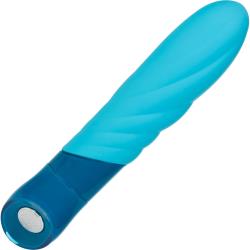 Key by Jopen Vela Premium Silicone Vibrator, 8.25 Inch, Blue