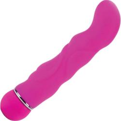Posh Teaser Ripple Silicone Vibrator, 7 Inch, Pink