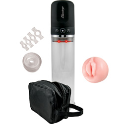 Travel Penis Pump Kit, 7.75 Inch by 2.5 Inch, Clear