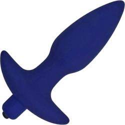 Corked 2 Vibrating Silicone Butt Plug, 5.75 Inch, Blue