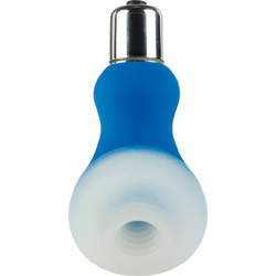 Posh Tease Silicone Ice Vibrating Intimate Massager, 2.5 Inch, Blue