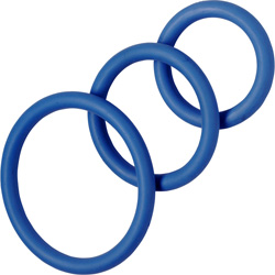 Spartacus 3 Pack Nitrile Cock Rings, Blue