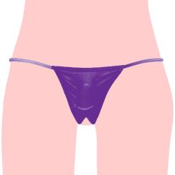 Neon Vibrating Crotchless Panty and Pasties Set, Purple