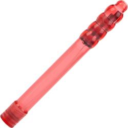 CalExotics Slender Sensations Ribbed Tip Mini Vibrator, 7 Inch, Red