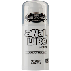 Doc Johnson Anal Lube with Airless Pump, 3.4 oz (96 g), Natural