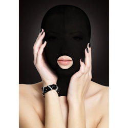 Ouch! Submission Mask with Mouth Hole for Him and Her, One Size, Black