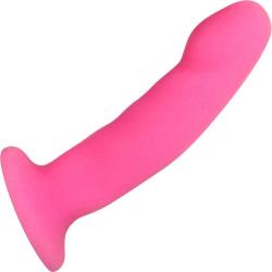 Luxe CiCi G-Spot Silicone Dildo, 6.5 Inch, Pink