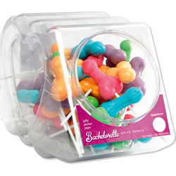 Bachelorette Party Favors Pecker Candies, 48 Pieces Display, Assorted Flavors