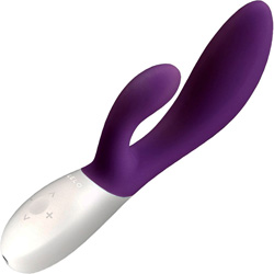 LELO Ina Wave Rechargeable Silicone Vibrator, 7.75 Inch, Plum