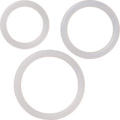 CalExotics Silicone Support Cock Rings Set of 3, Clear