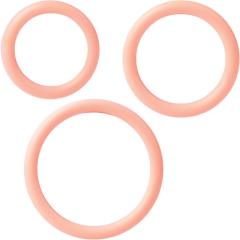 CalExotics Silicone Support Cock Rings Set of 3, Ivory