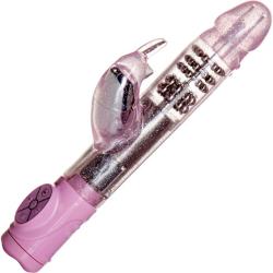 Thrusting Jack Rabbit Female Vibrator, 11.25 Inch, Pink