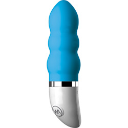 Crush Boo Silicone Vibrator, 3.5 Inch, Blue