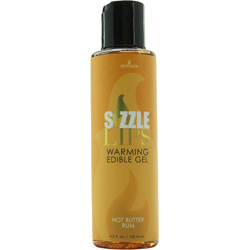 Sensuva Sizzle Lips Edible Warming Gel, 4.2 fl.oz (125 mL), Butter Rum