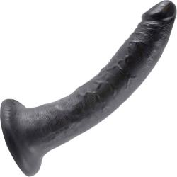 King Cock Tapered Realistic Dong with Suction Cup, 7 Inch, Black
