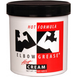 Elbow Grease Hot Cream Personal Lubricant, 15 oz (425 g) Jar
