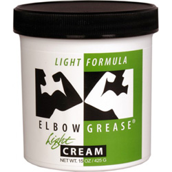Elbow Grease Light Cream Personal Lubricant, 15 oz (425 g) Jar