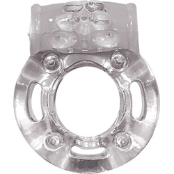 Macho Crystal Collection Vibrating Cock Ring, Clear