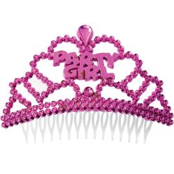 Bachelorette Party Mini Party Girl Tiara, Pack of 6, Pink