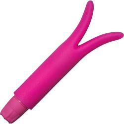 Perfection Twin Ticklers Silicone Vibrator, 5 Inch, Pink