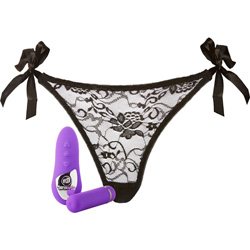 Sensuelle Pleasure Panty with 15 Function Wireless Remote Bullet Vibe, Purple