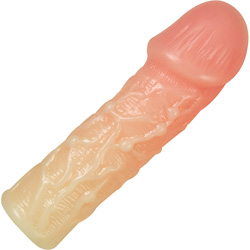 2 Inch Extra Length Penis Extension Condom, 5.5 Inch, Flesh