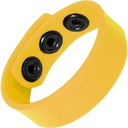 Rascal Boneyard Silicone Cock Strap 3 Snap Ring, Yellow