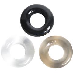 Rascal Donut Cock Ring X3 Set, 1.75 Inch, Multicolor