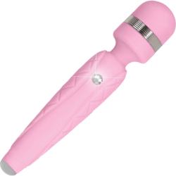 Pillow Talk Cheeky Luxury Rechargeable Massager Wand, 8 Inch, Pink