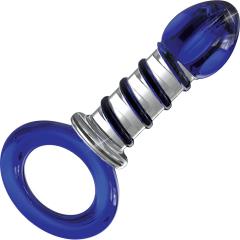 Icicles No 81 Hand Blown Glass Massager, 6.25 Inch, Blue