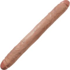 King Cock Thick Double Dildo, 16 Inch, Tan